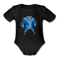 Character #10 Organic Short Sleeve Baby Bodysuit - black