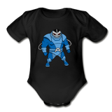 Character #10 Organic Short Sleeve Baby Bodysuit - black