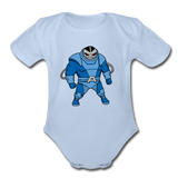 Character #10 Organic Short Sleeve Baby Bodysuit - sky