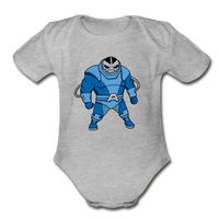 Character #10 Organic Short Sleeve Baby Bodysuit - heather gray