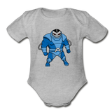 Character #10 Organic Short Sleeve Baby Bodysuit - heather gray