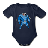 Character #10 Organic Short Sleeve Baby Bodysuit - dark navy