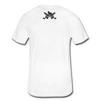 Triggered Logo Fitted Cotton/Poly T-Shirt by Next Level - white