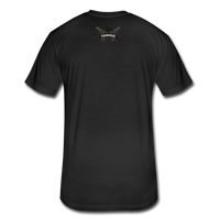 Triggered Logo Fitted Cotton/Poly T-Shirt by Next Level - black