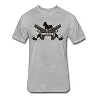 Triggered Logo Fitted Cotton/Poly T-Shirt by Next Level - heather gray