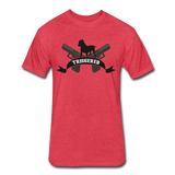 Triggered Logo Fitted Cotton/Poly T-Shirt by Next Level - heather red