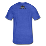 Triggered Logo Fitted Cotton/Poly T-Shirt by Next Level - heather royal