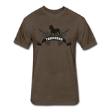 Triggered Logo Fitted Cotton/Poly T-Shirt by Next Level - heather espresso