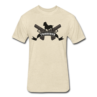 Triggered Logo Fitted Cotton/Poly T-Shirt by Next Level - heather cream