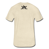 Triggered Logo Fitted Cotton/Poly T-Shirt by Next Level - heather cream