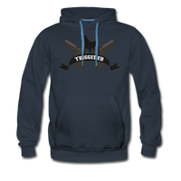 Triggered Logo Men’s Premium Hoodie - navy