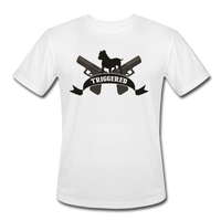 Triggered Logo Men’s Moisture Wicking Performance T-Shirt - white