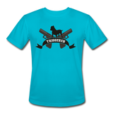 Triggered Logo Men’s Moisture Wicking Performance T-Shirt - turquoise