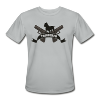 Triggered Logo Men’s Moisture Wicking Performance T-Shirt - silver