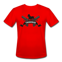 Triggered Logo Men’s Moisture Wicking Performance T-Shirt - red