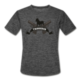 Triggered Logo Men’s Moisture Wicking Performance T-Shirt - dark heather gray