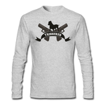 Triggered Logo Men's Long Sleeve T-Shirt by Next Level - heather gray