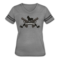 Triggered Logo Women’s Vintage Sport T-Shirt - heather gray/charcoal