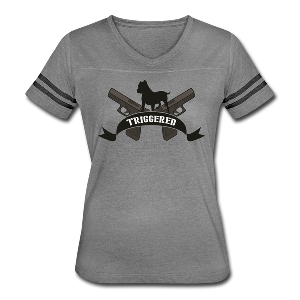 Triggered Logo Women’s Vintage Sport T-Shirt - heather gray/charcoal