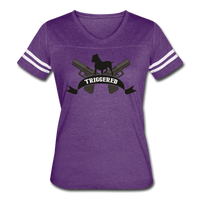 Triggered Logo Women’s Vintage Sport T-Shirt - vintage purple/white