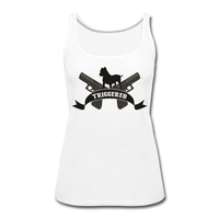 Triggered Logo Women’s Premium Tank Top - white