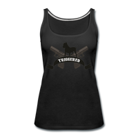 Triggered Logo Women’s Premium Tank Top - black