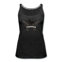 Triggered Logo Women’s Premium Tank Top - charcoal gray