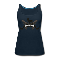 Triggered Logo Women’s Premium Tank Top - deep navy