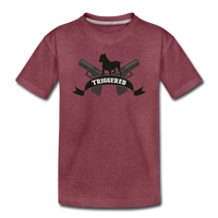 Triggered Logo Kids' Premium T-Shirt - heather burgundy