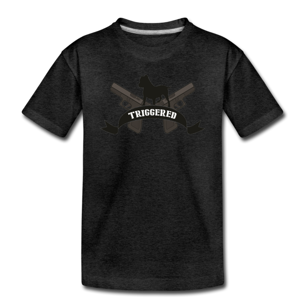 Triggered Logo Kids' Premium T-Shirt - charcoal gray