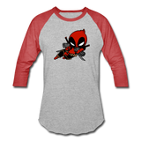 Character #11 Baseball T-Shirt - heather gray/red