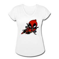 Character #11 Women's Tri-Blend V-Neck T-Shirt - white