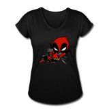 Character #11 Women's Tri-Blend V-Neck T-Shirt - black