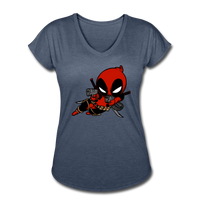 Character #11 Women's Tri-Blend V-Neck T-Shirt - navy heather