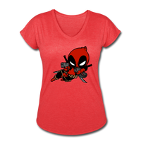 Character #11 Women's Tri-Blend V-Neck T-Shirt - heather red