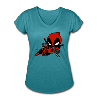 Character #11 Women's Tri-Blend V-Neck T-Shirt - heather turquoise