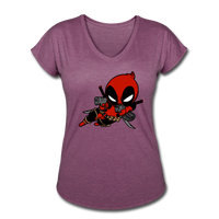 Character #11 Women's Tri-Blend V-Neck T-Shirt - heather plum