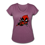 Character #11 Women's Tri-Blend V-Neck T-Shirt - heather plum
