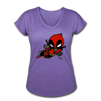 Character #11 Women's Tri-Blend V-Neck T-Shirt - purple heather