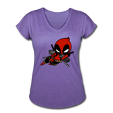 Character #11 Women's Tri-Blend V-Neck T-Shirt - purple heather