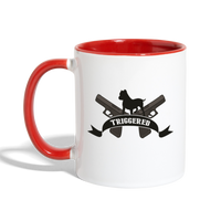 Triggered Logo Contrast Coffee Mug - white/red