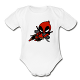 Character #11 Organic Short Sleeve Baby Bodysuit - white