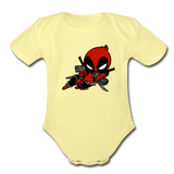 Character #11 Organic Short Sleeve Baby Bodysuit - washed yellow