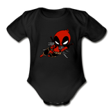 Character #11 Organic Short Sleeve Baby Bodysuit - black