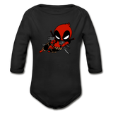 Character #11 Organic Long Sleeve Baby Bodysuit - black