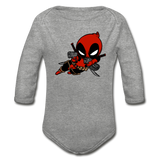 Character #11 Organic Long Sleeve Baby Bodysuit - heather gray