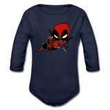 Character #11 Organic Long Sleeve Baby Bodysuit - dark navy