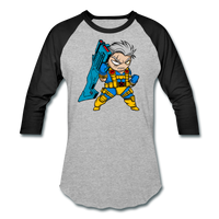 Character #12 Baseball T-Shirt - heather gray/black