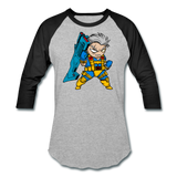 Character #12 Baseball T-Shirt - heather gray/black