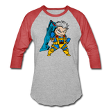 Character #12 Baseball T-Shirt - heather gray/red